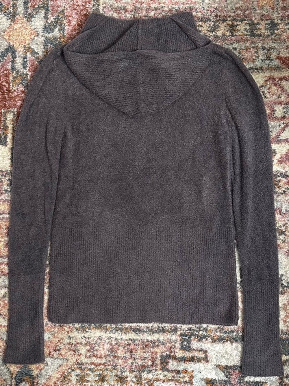 Barefoot Dreams Jacket CozyChic Lite Zip Up Hoodie Sweater Gray Sz L Cozy Lounge - Picture 10 of 12